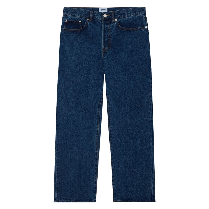 Obey Classic Baggy Denim Jeans – Stone Wash Indigo
