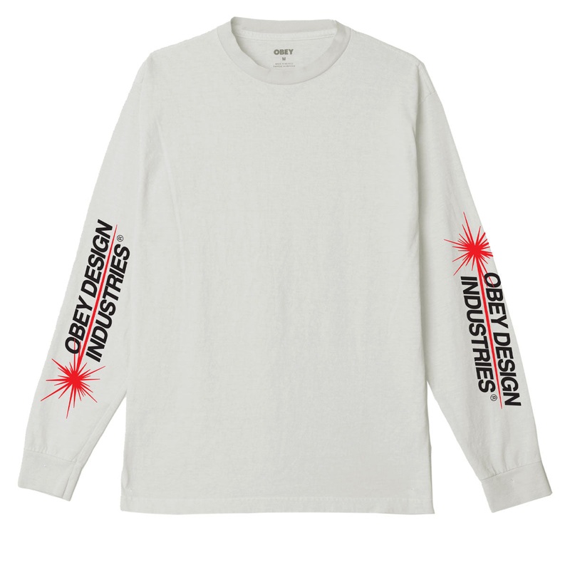 Obey Design Industries Long Sleeve T-Shirt – Pigment Vintage White