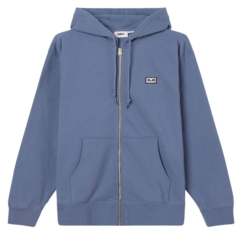 Obey Established Works Eyes Zip Hoodie – Coronet Blue