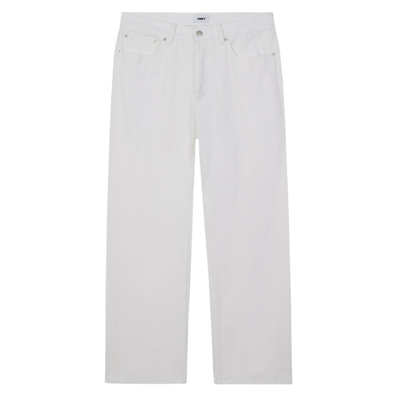 Obey Hardwork Denim Jeans – White Faded Wash