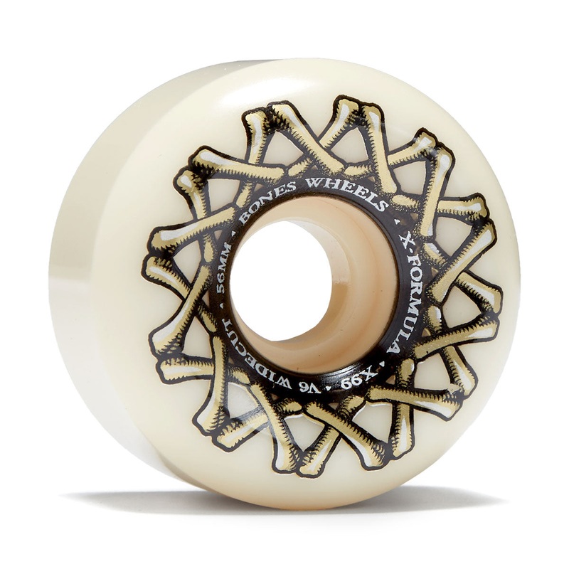 Bones X Formula Widecuts 99a V6 Wide-Cut Skateboard Wheels – 56mm