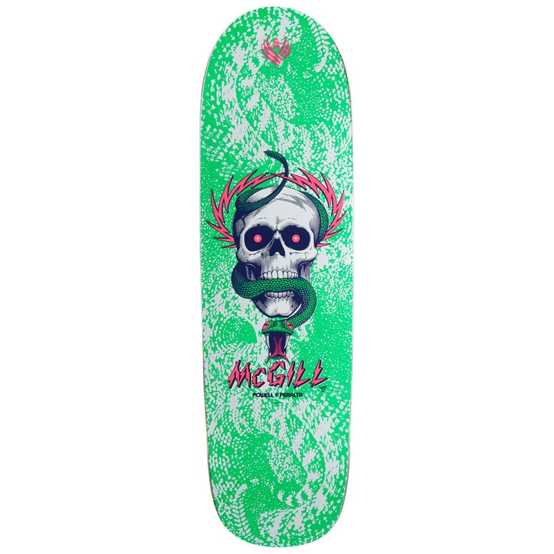 Powell-Peralta Flight Mike McGill Skull & Snake 06 Skateboard Deck – Green/White – 8.97