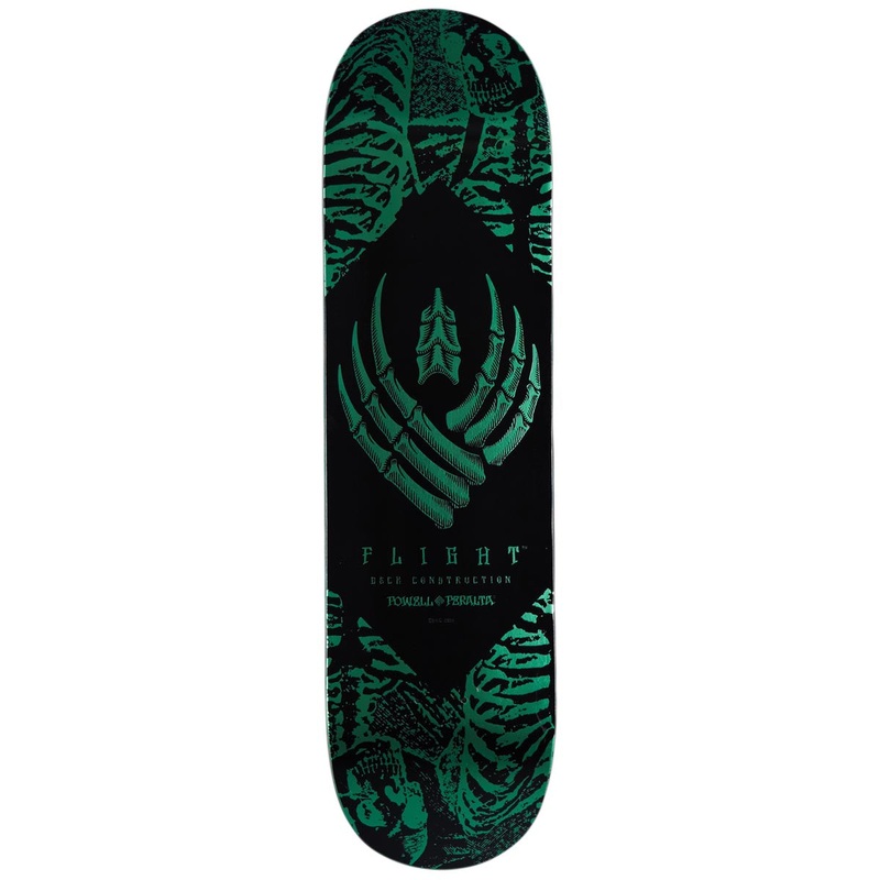 Powell-Peralta Flight Skeleton Skateboard Deck – Teal Foil – 8.13