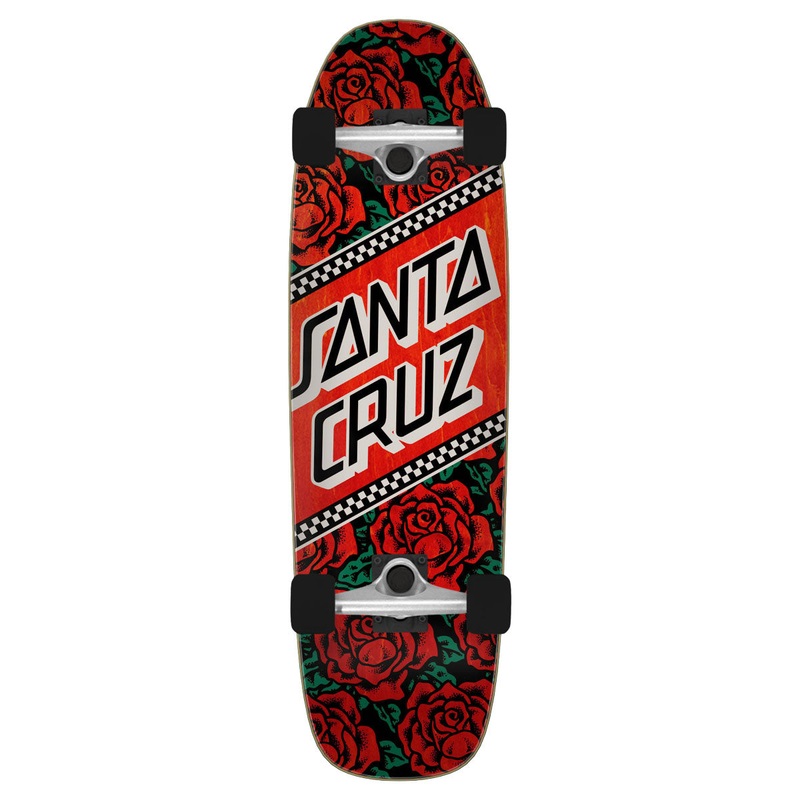Santa Cruz Rosette Cruzer Pre-Built Skateboard Complete – 8.40