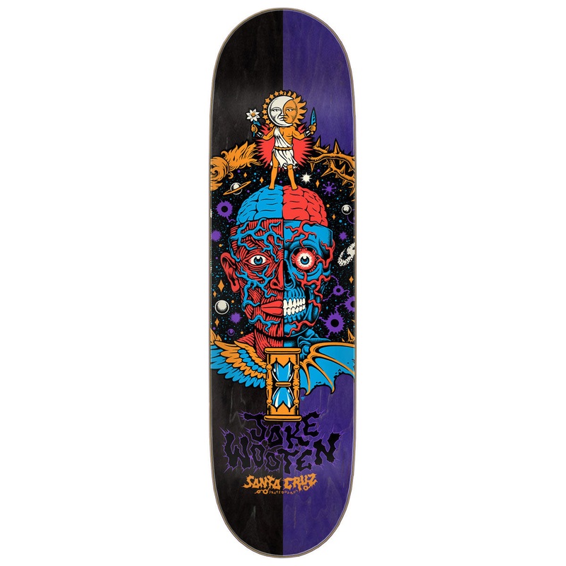 Santa Cruz Wooten Crest VX Skateboard Deck – Black/Purple – 8.50