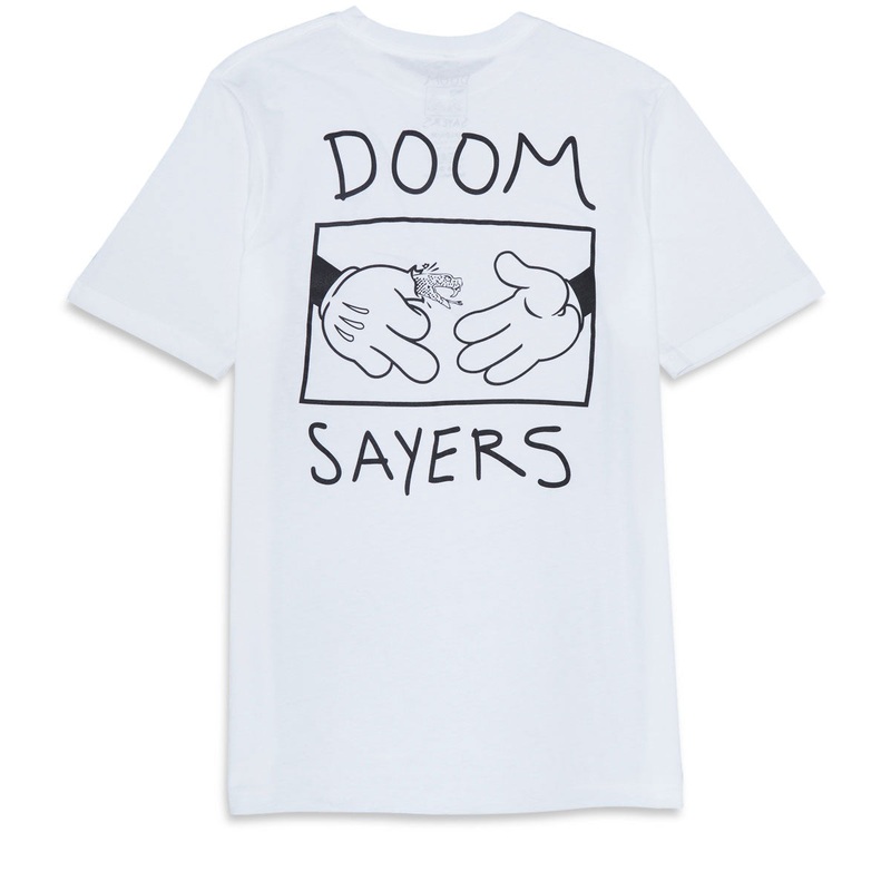 Doom Sayers Cartoon Bird T-Shirt – White