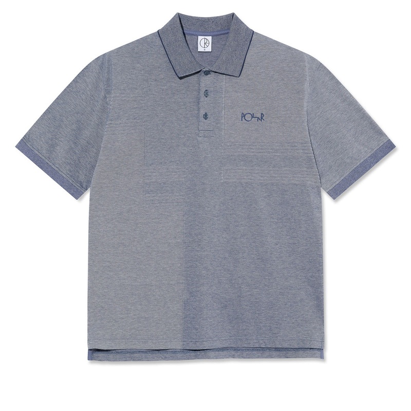 Polar Surf Polo Shirt – Heather Blue Pique