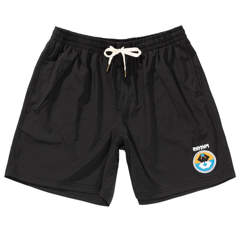 Rhythm Channel Beach Shorts – Black