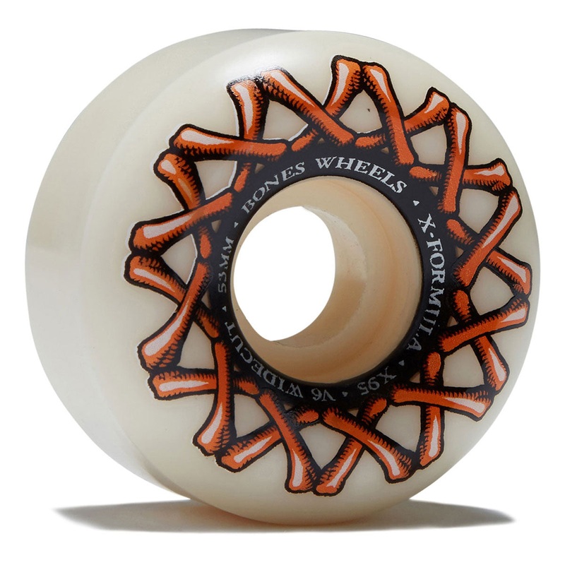 Bones X Formula Wide-Cuts 95a V6 Wide-Cut Skateboard Wheels – 53mm