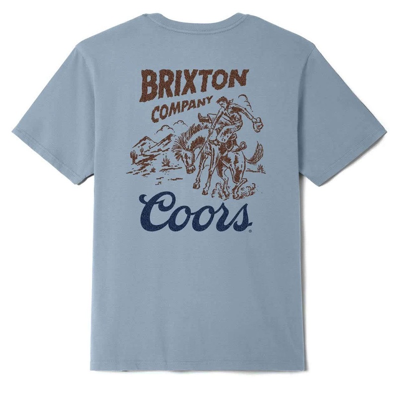 Brixton x Coors Canyon T-Shirt – Dusty Blue