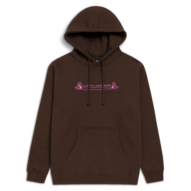 CCS Heritage Cheap Skates Hoodie – Brown/Pink – XL