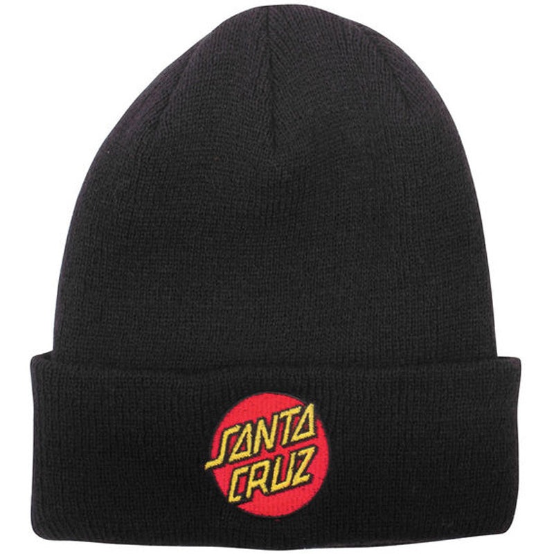 Santa Cruz Classic Dot Long Shoreman Beanie – Black