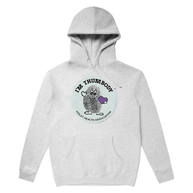 Violet I’m Thumbody Hoodie – Grey