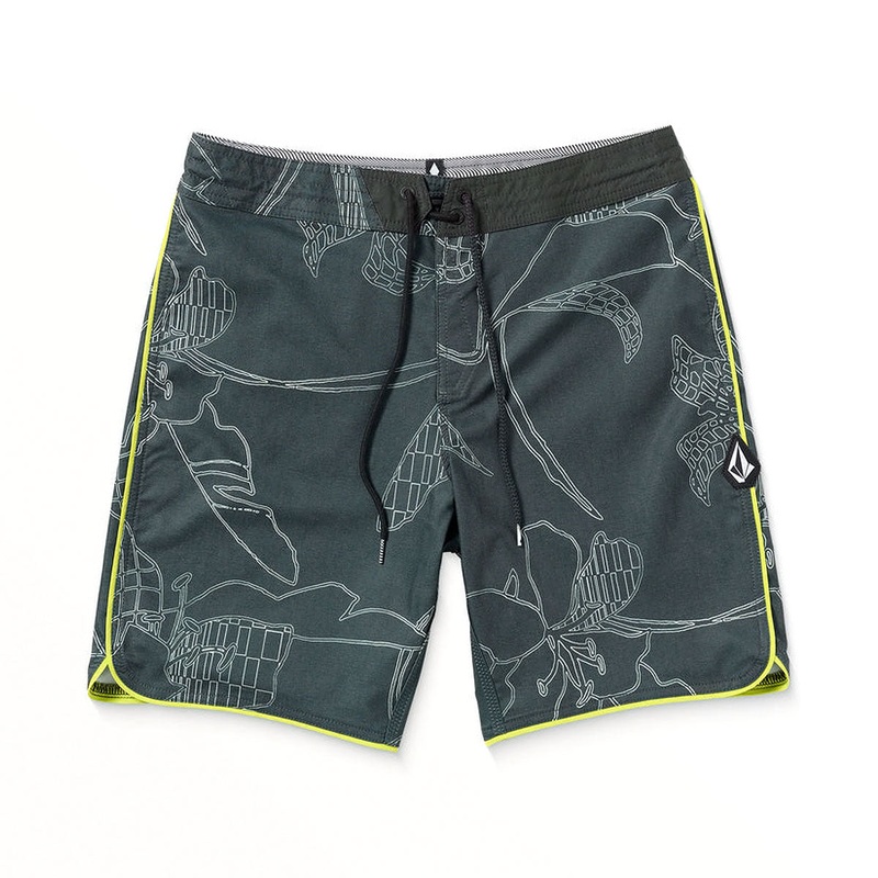 Volcom Mister Fib Scallop Stoney 19 Boardshorts – Stealth