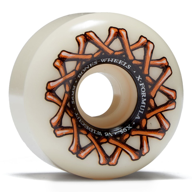Bones X Formula Wide-Cuts 95a V6 Wide-Cut Skateboard Wheels – 56mm