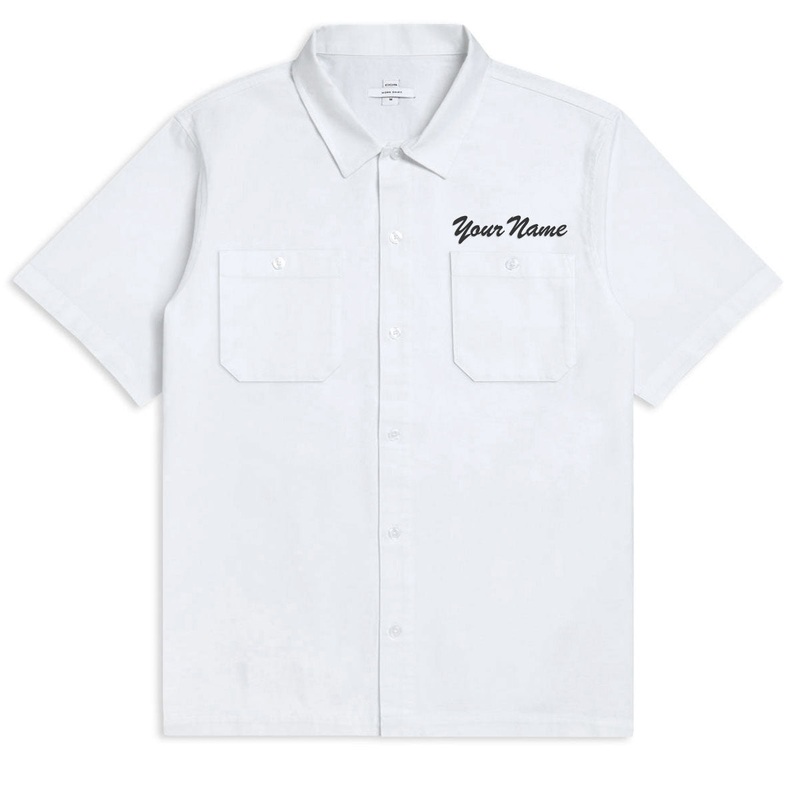 CCS Custom Embroidered Work Shirt – White