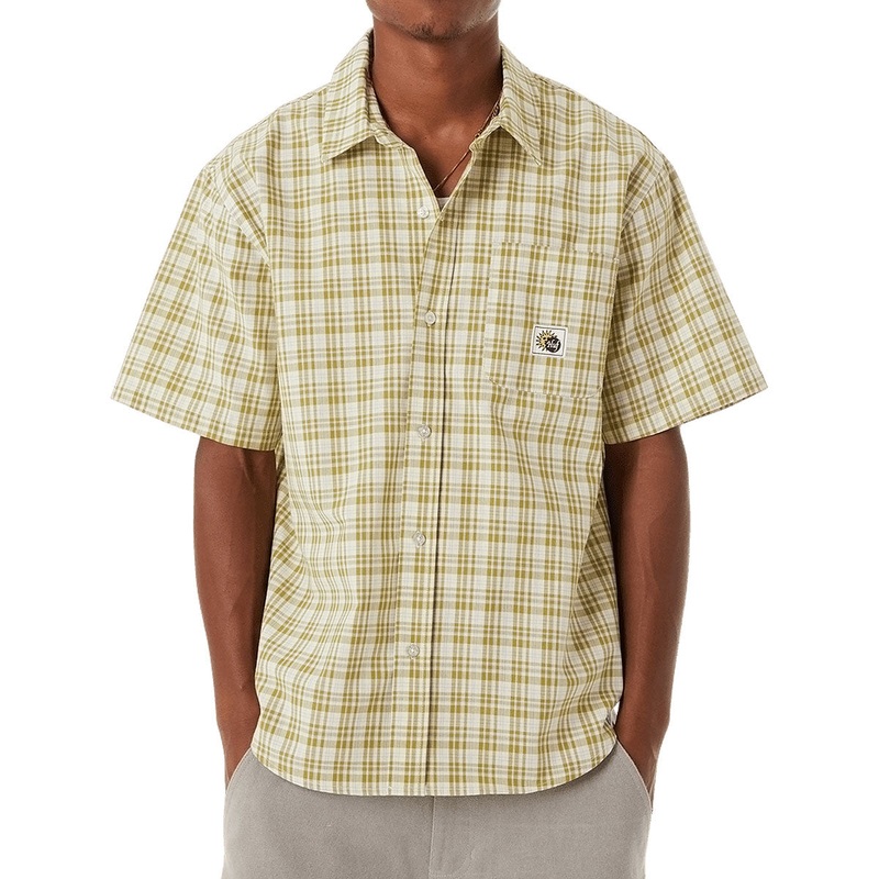 HUF Total Eclipse Plaid Shirt – Mustard