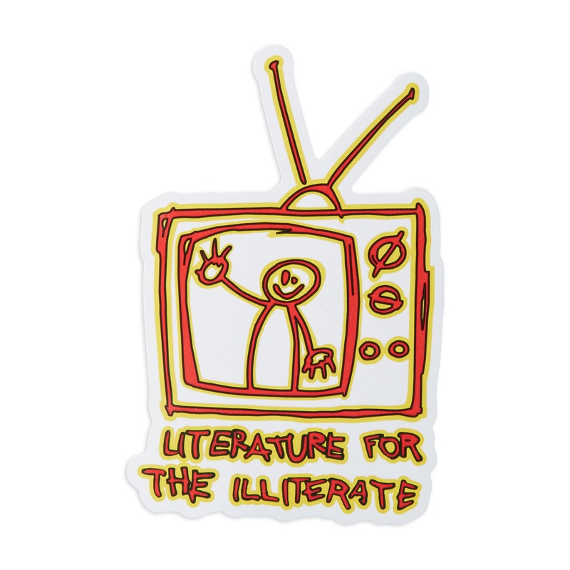411 Literature For The Illiterate Sticker – Red/Yellow