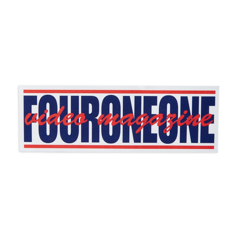 411 Script Logo Sticker – Red/Blue