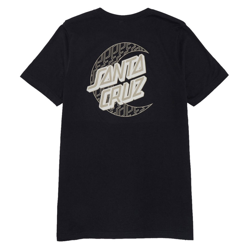 Santa Cruz Womens Imprint Moon Dot Relaxed T-Shirt – Vintage Black