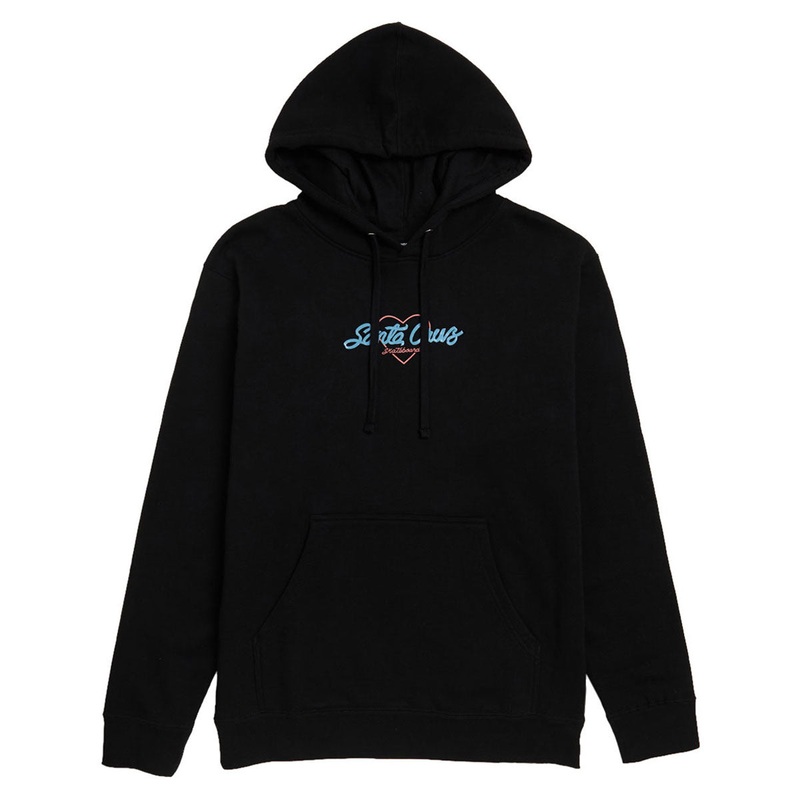 Santa Cruz Womens Love Script Center Hoodie – Black