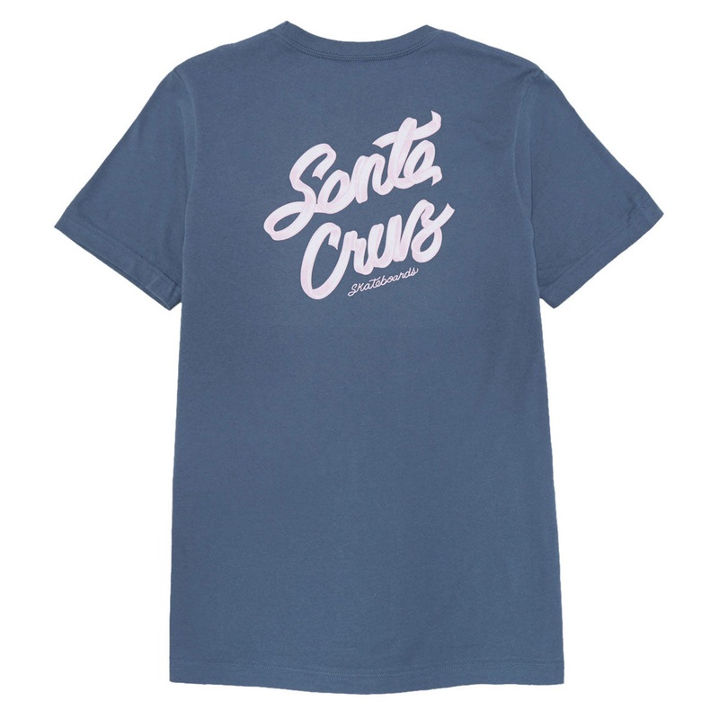 Santa Cruz Womens Ribbon Script Relaxed T-Shirt – Slate