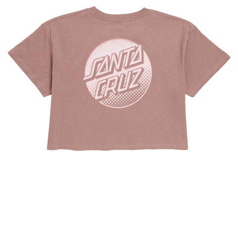 Santa Cruz Womens Tone Stamped Dot Cropped T-Shirt – Hazy Pink
