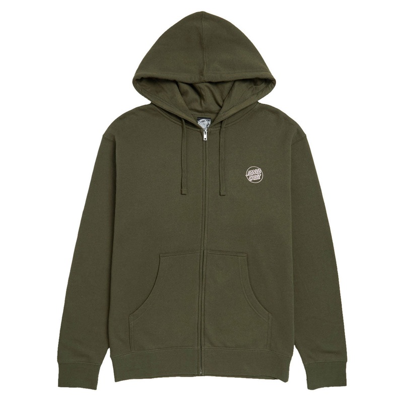 Santa Cruz Womens Tone Stamped Dot Zip Up Hoodie – Army
