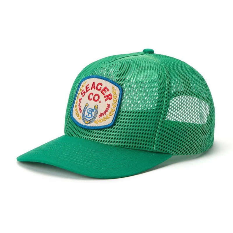 Seager Good Luck All Mesh Snapback Hat – Green