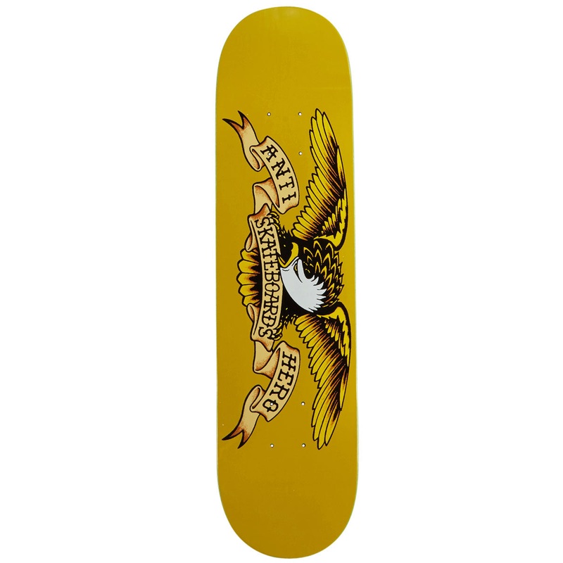 Anti-Hero Classic Eagle Mini Skateboard Deck – Yellow – 7.30