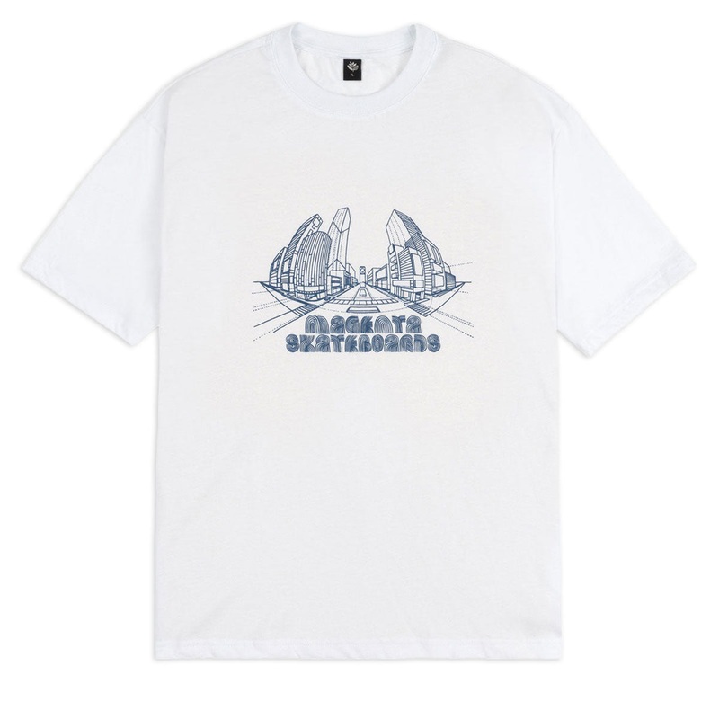 Magenta 3D T-Shirt – White