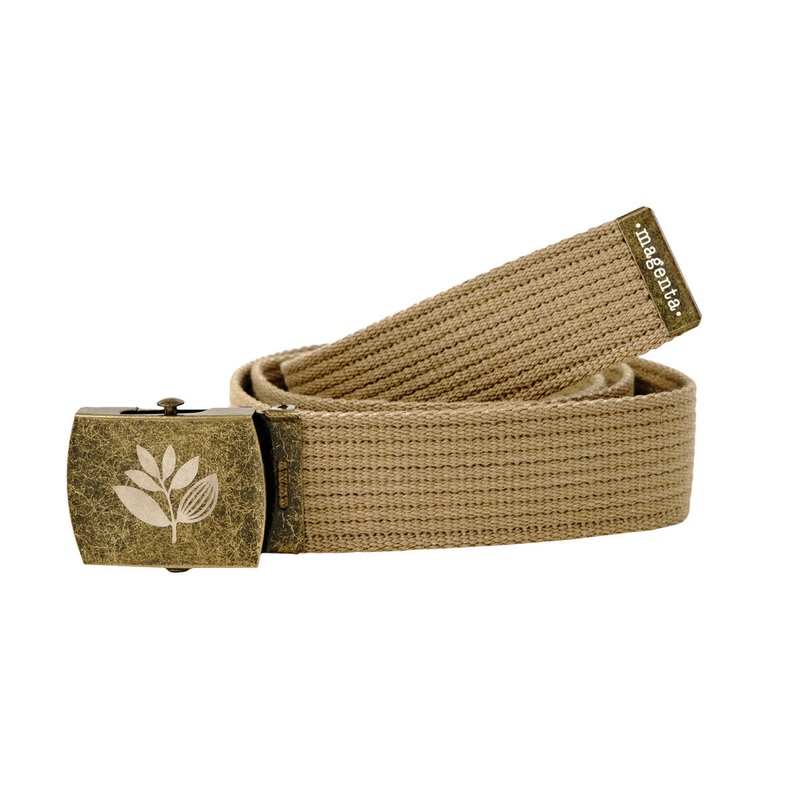 Magenta Plant Clip Belt – Beige