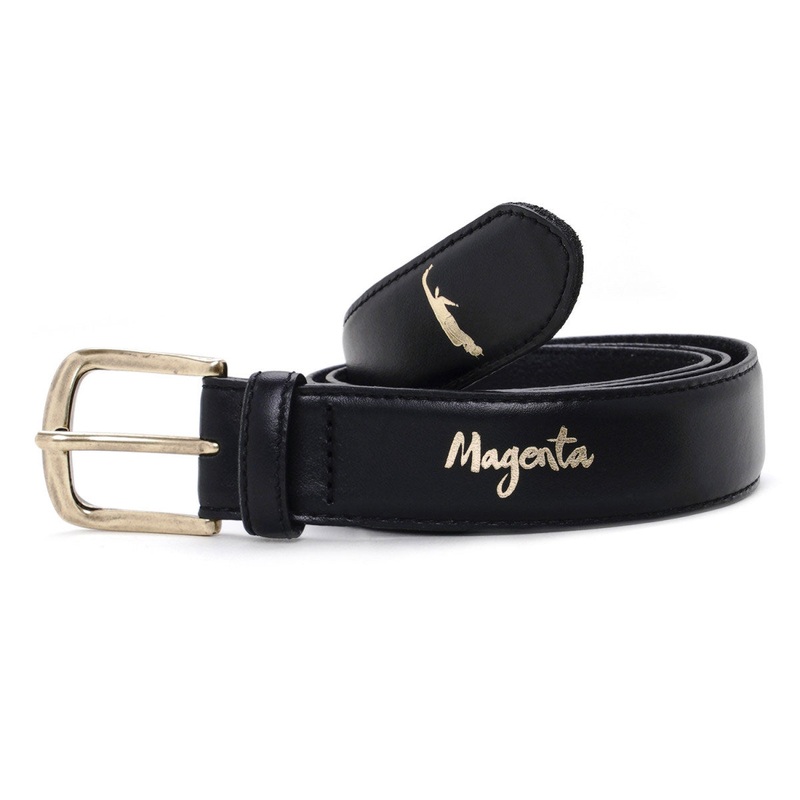 Magenta Pws Leather Belt – Black