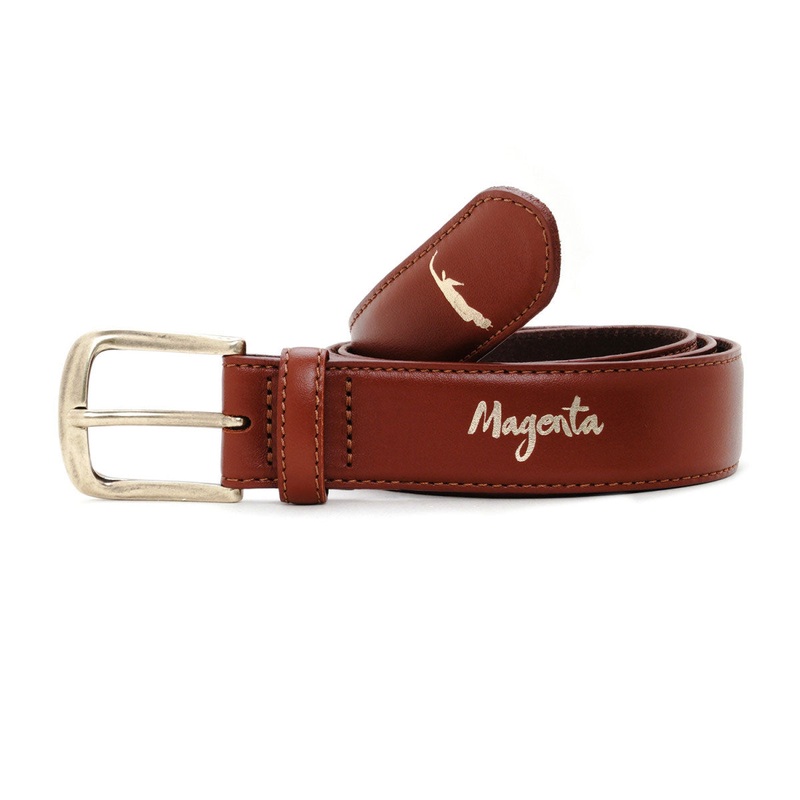 Magenta Pws Leather Belt – Brown