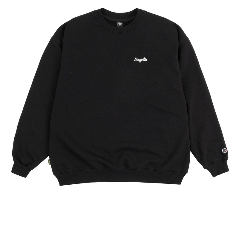 Magenta Script Crewneck Sweatshirt – Black