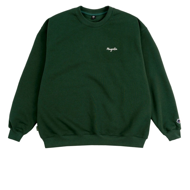 Magenta Script Crewneck Sweatshirt – Green