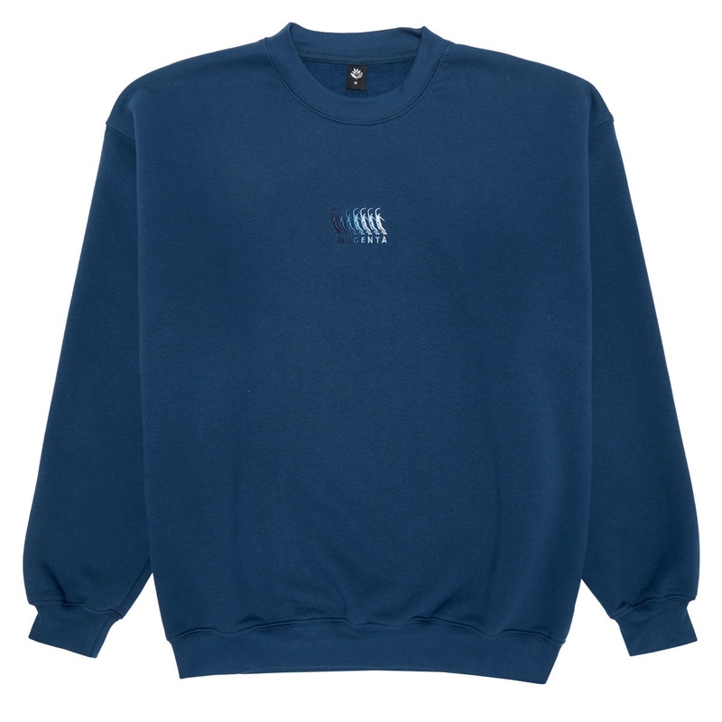 Magenta Sequence Crewneck Sweatshirt – Petrol Blue