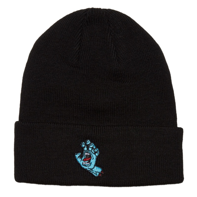 Santa Cruz Screaming Hand Long Shoreman Beanie – Black