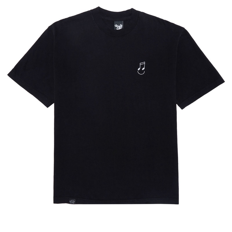 The Quiet Life Music Man Embroidered T-Shirt – Black