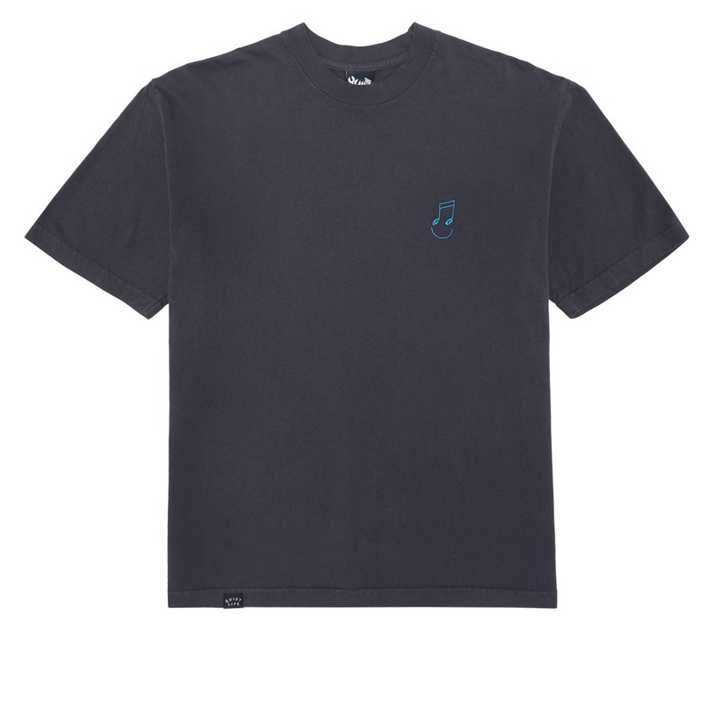 The Quiet Life Music Man Embroidered T-Shirt – Dolphin Blue