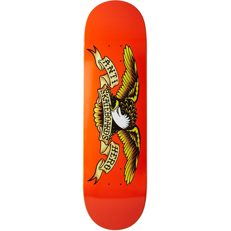 Anti-Hero Classic Eagle Skateboard Deck – Orange – 9.00