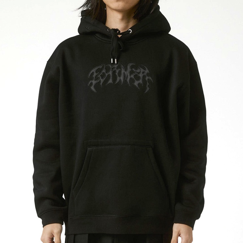 Former Puncture Satin Hoodie – Black