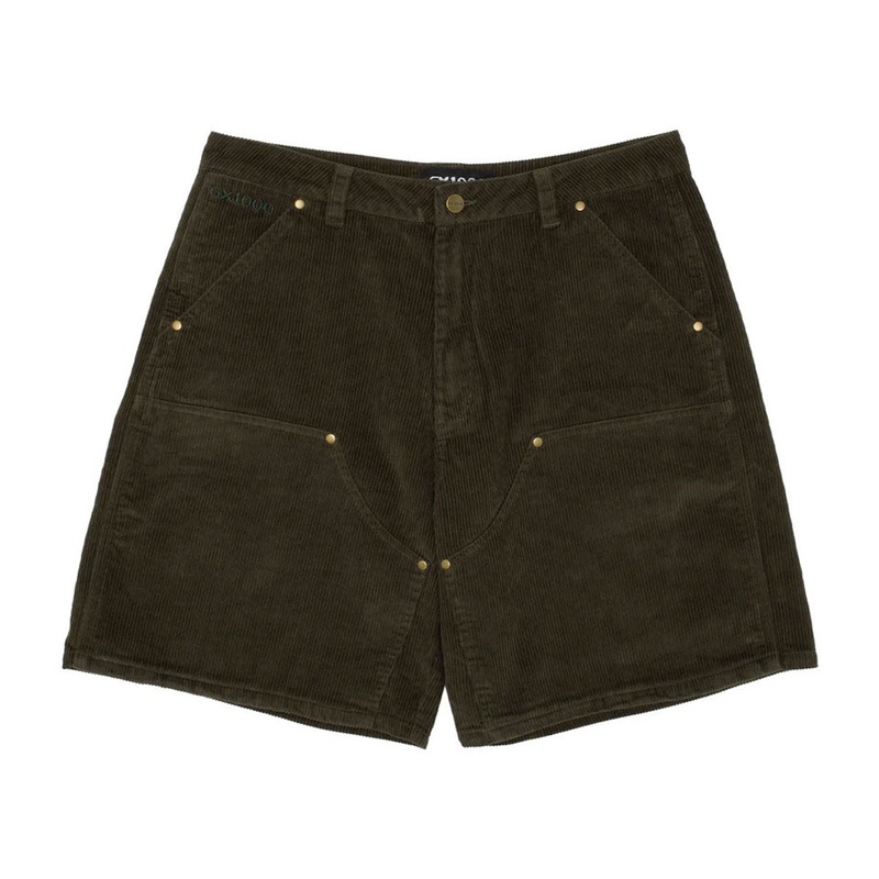 GX1000 Double Knee Corduroy Shorts – Dark Green