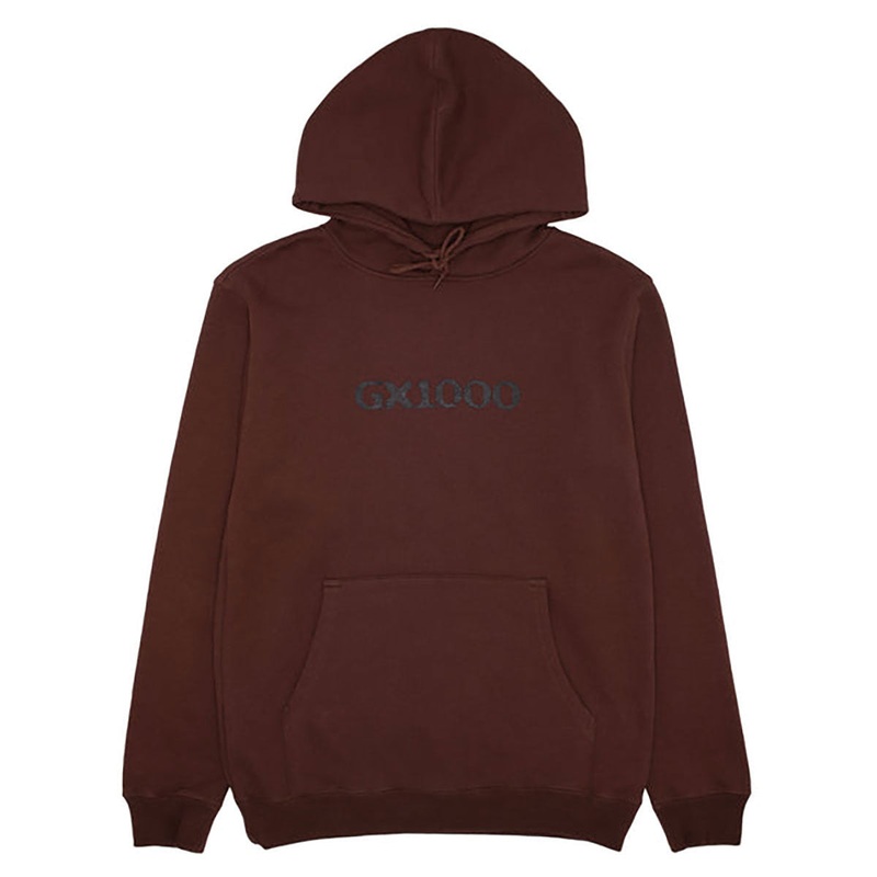 GX1000 OG Logo Hoodie – Brown/Black Font