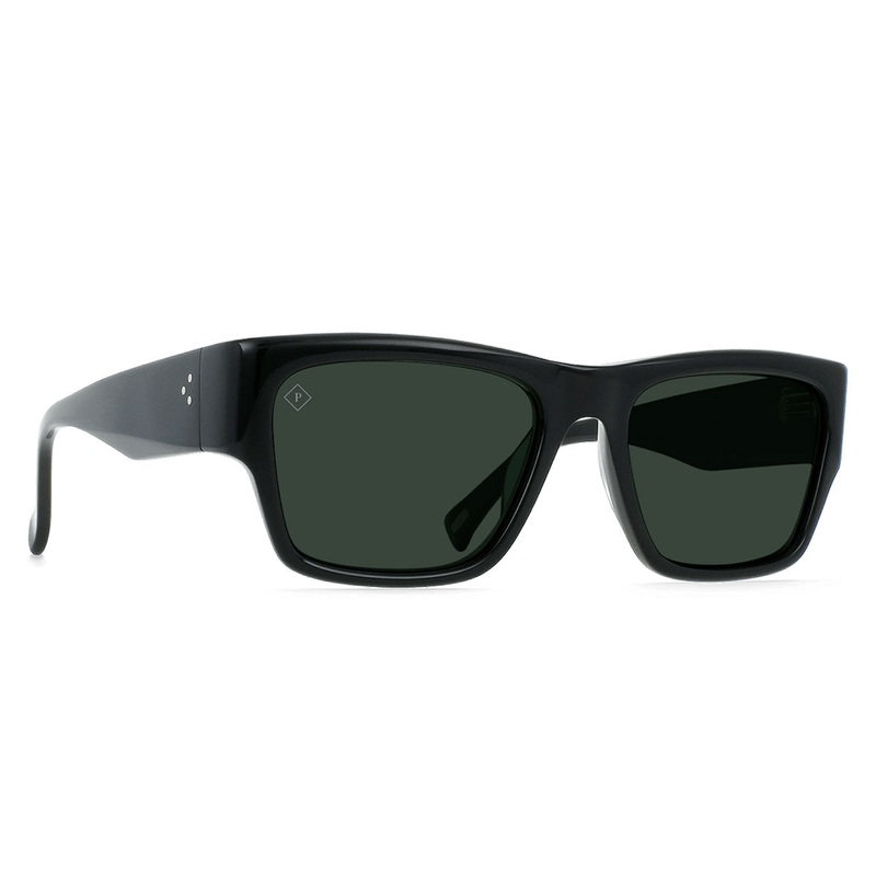 Raen Rufio Sunglasses – Recycled Black/Green Polarized