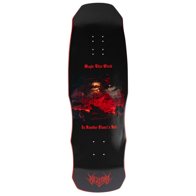 Welcome Depths On A Dark Lord Skateboard Deck – Red Dip – 9.85
