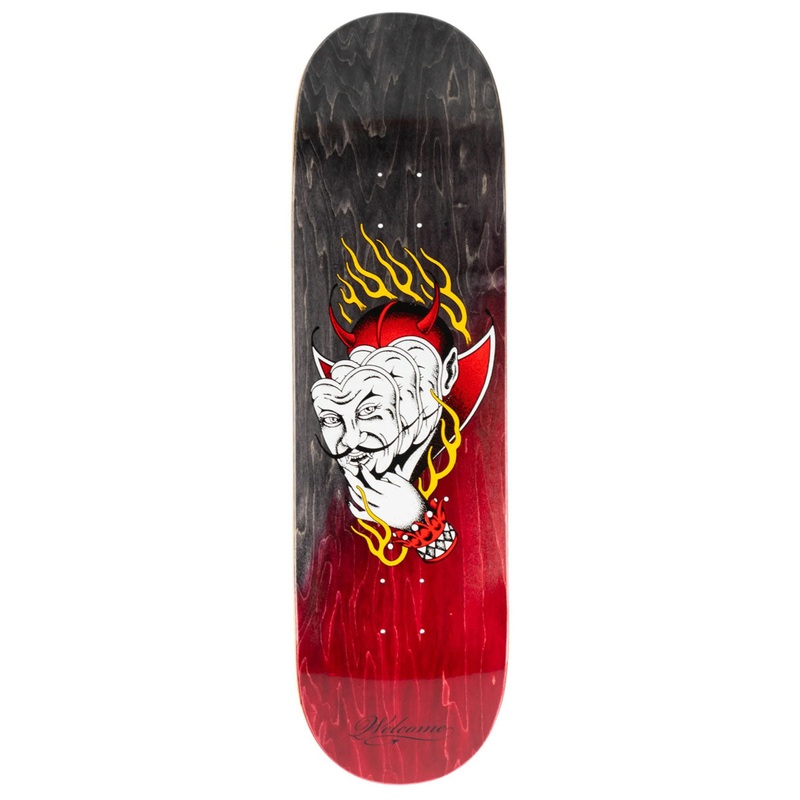 Welcome Diablo Skateboard Deck – Black/Red Stain – 9.00