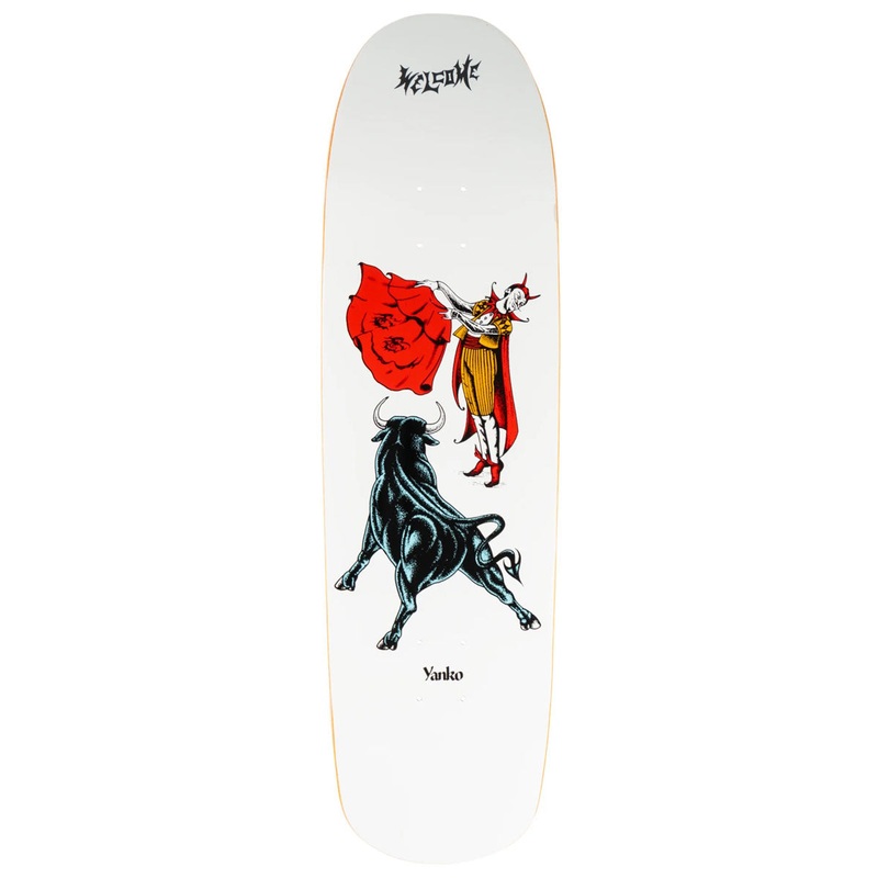 Welcome Matador Jake Yanko On A Panther Skateboard Deck – White – 9.00