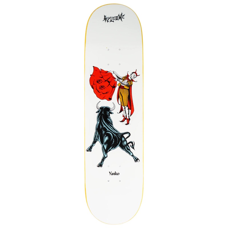 Welcome Matador Jake Yanko Skateboard Deck – White – 8.50