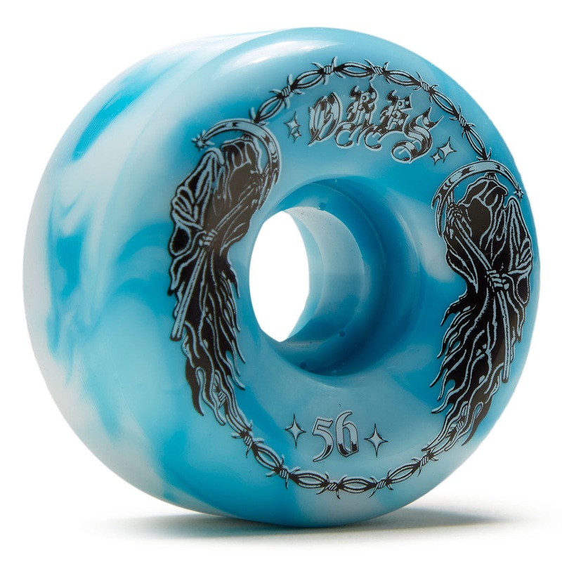 Welcome Orbs Specters ’23 Conical 99A Skateboard Wheels – Blue/White Swirl – 56mm
